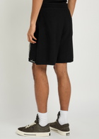 Amiri Striped Embellished Wool-blend Shorts Black