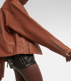 David Koma Oversized leather jacket