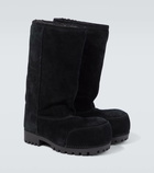 Balenciaga Alaska Fur High suede boots