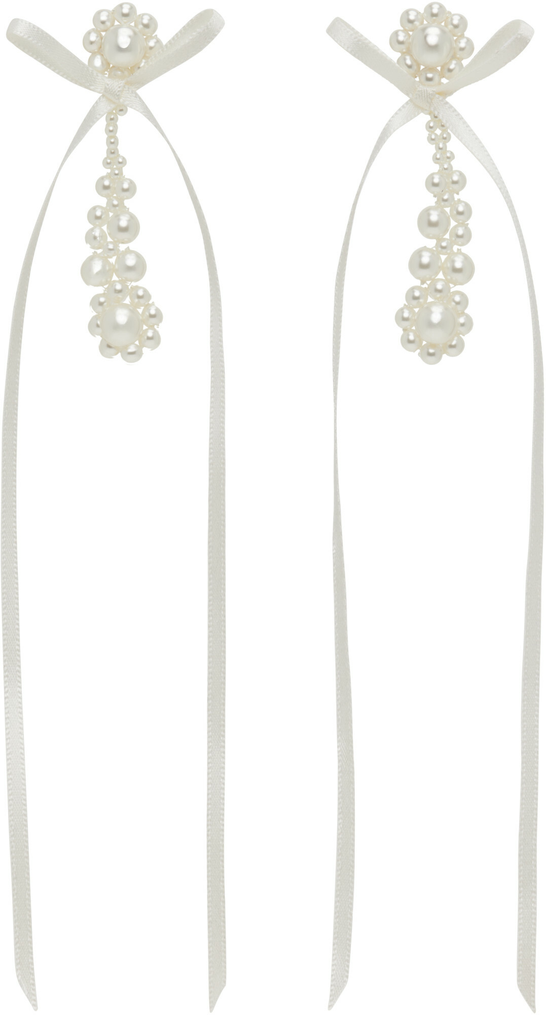 Simone Rocha Victorian Drip Bow Earrings