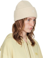 Acne Studios Beige Small Logo Beanie