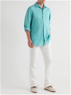 Loro Piana - Andre Garment-Dyed Linen Shirt - Blue
