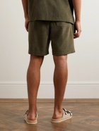 Ralph Lauren Purple label - Riviera Straight-Leg Cotton-Terry Drawstring Shorts - Green