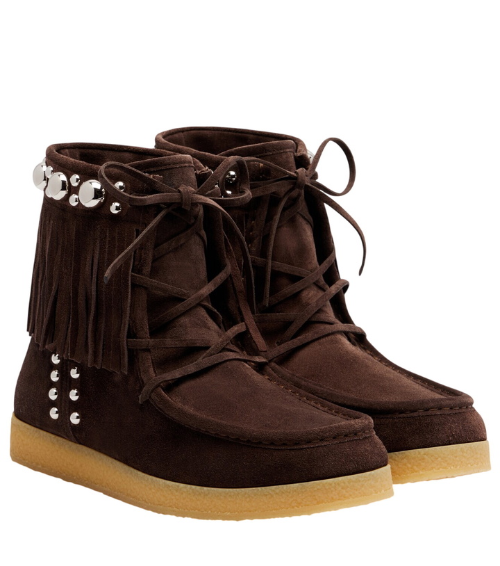 Photo: Valentino Garavani Nellcôte studded suede ankle boots
