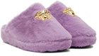 Versace Purple 'La Medusa' Slippers