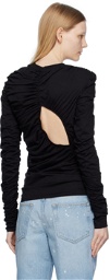 Marques Almeida Black Cutout Long Sleeve T-Shirt