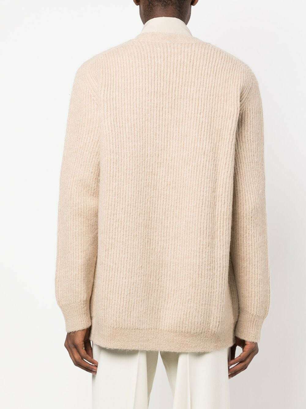 Maison Margiela Men's Wool Cardigan Brown