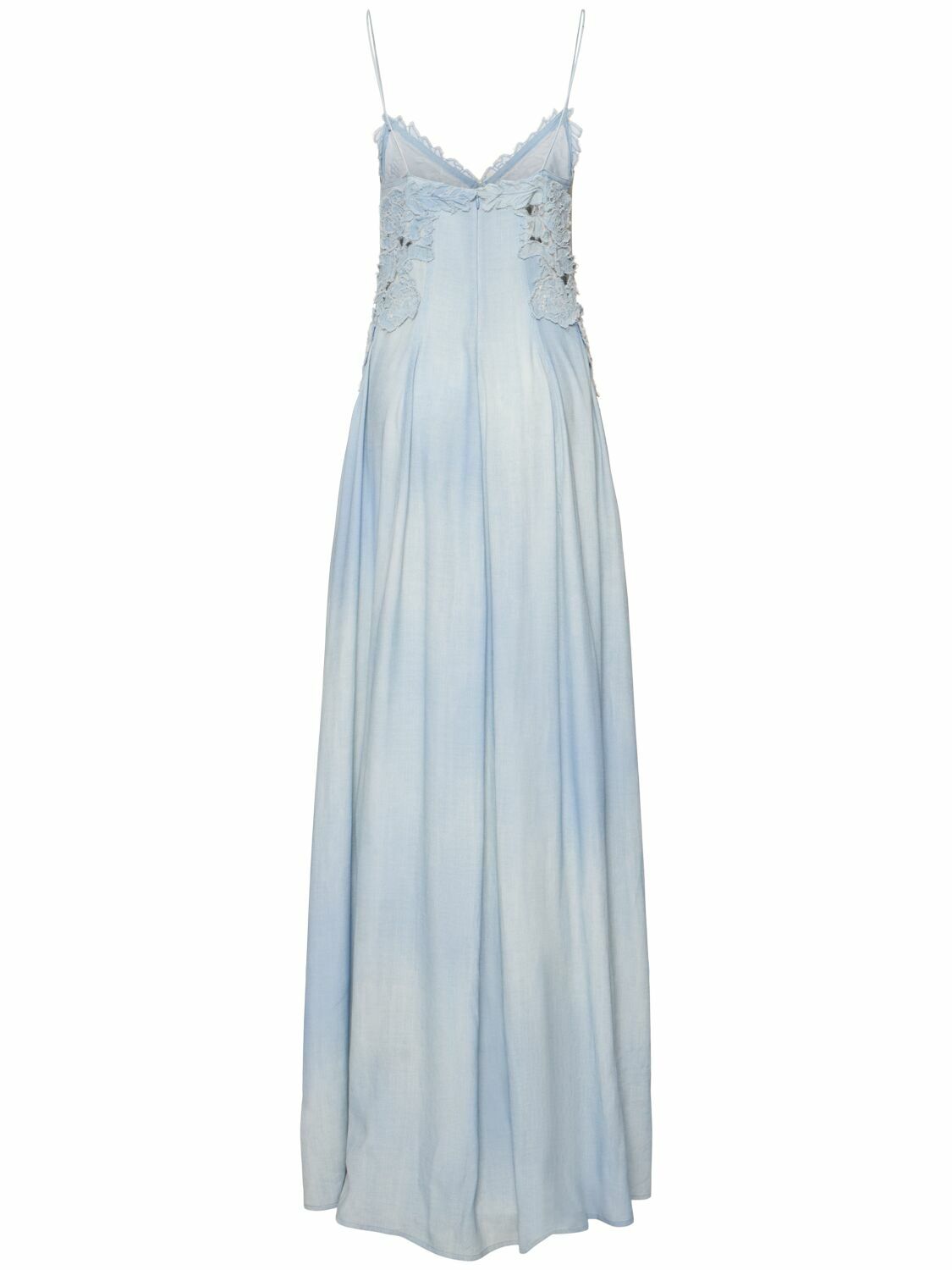 ERMANNO SCERVINO Embroidered Satin Maxi Dress Ermanno Scervino