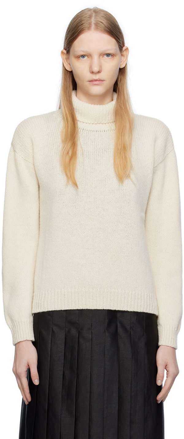 Cawley Off-White Rib Turtleneck