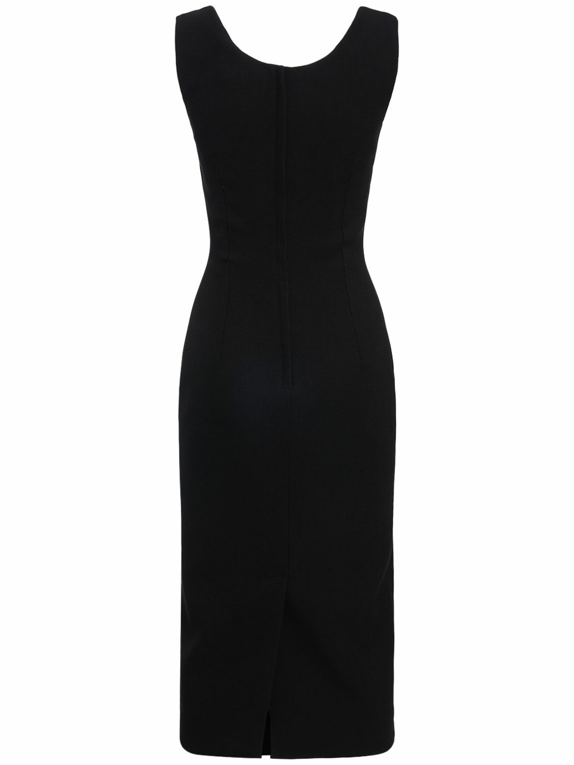 DOLCE & GABBANA - Stretch Wool Cady Tubino Midi Dress Dolce & Gabbana