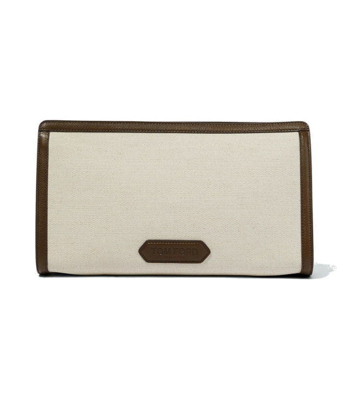 Photo: Tom Ford - Leather-trimmed canvas pouch