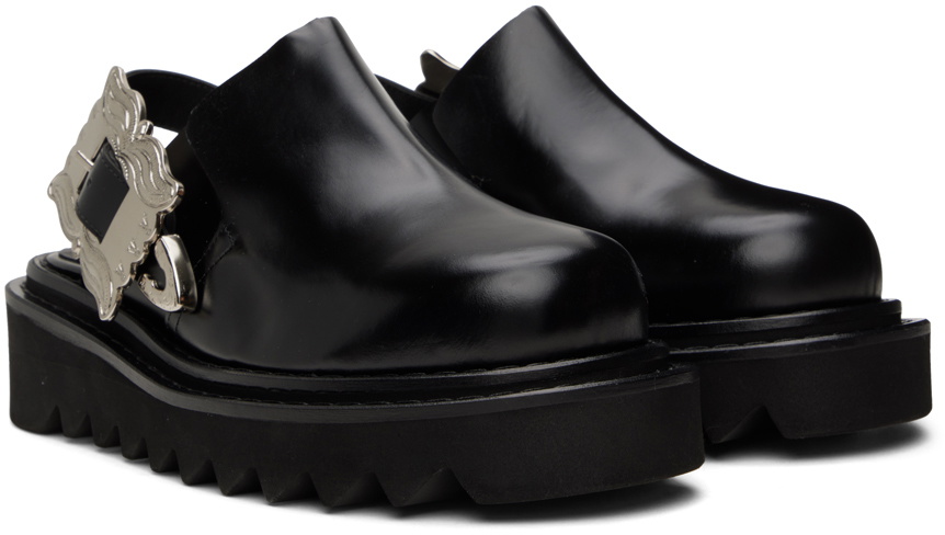 Toga Virilis Black Square Buckle Sabot Loafers Toga Virilis