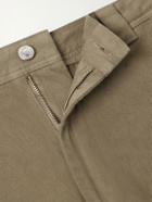 A.P.C. - Ville Cropped Straight-Leg Cotton-Gabardine Chinos - Green