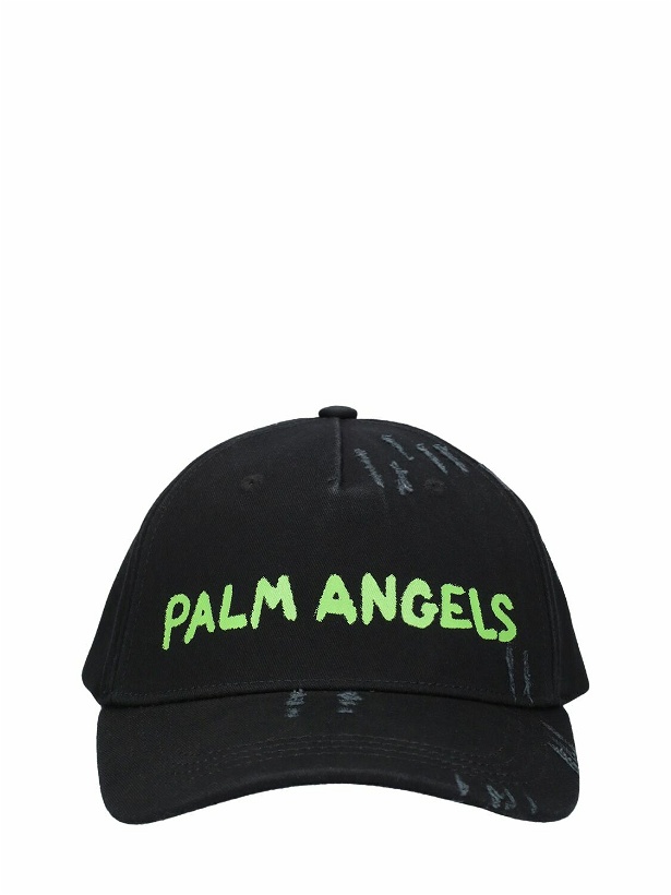 Photo: PALM ANGELS - Seasonal Logo Cotton Baseball Cap