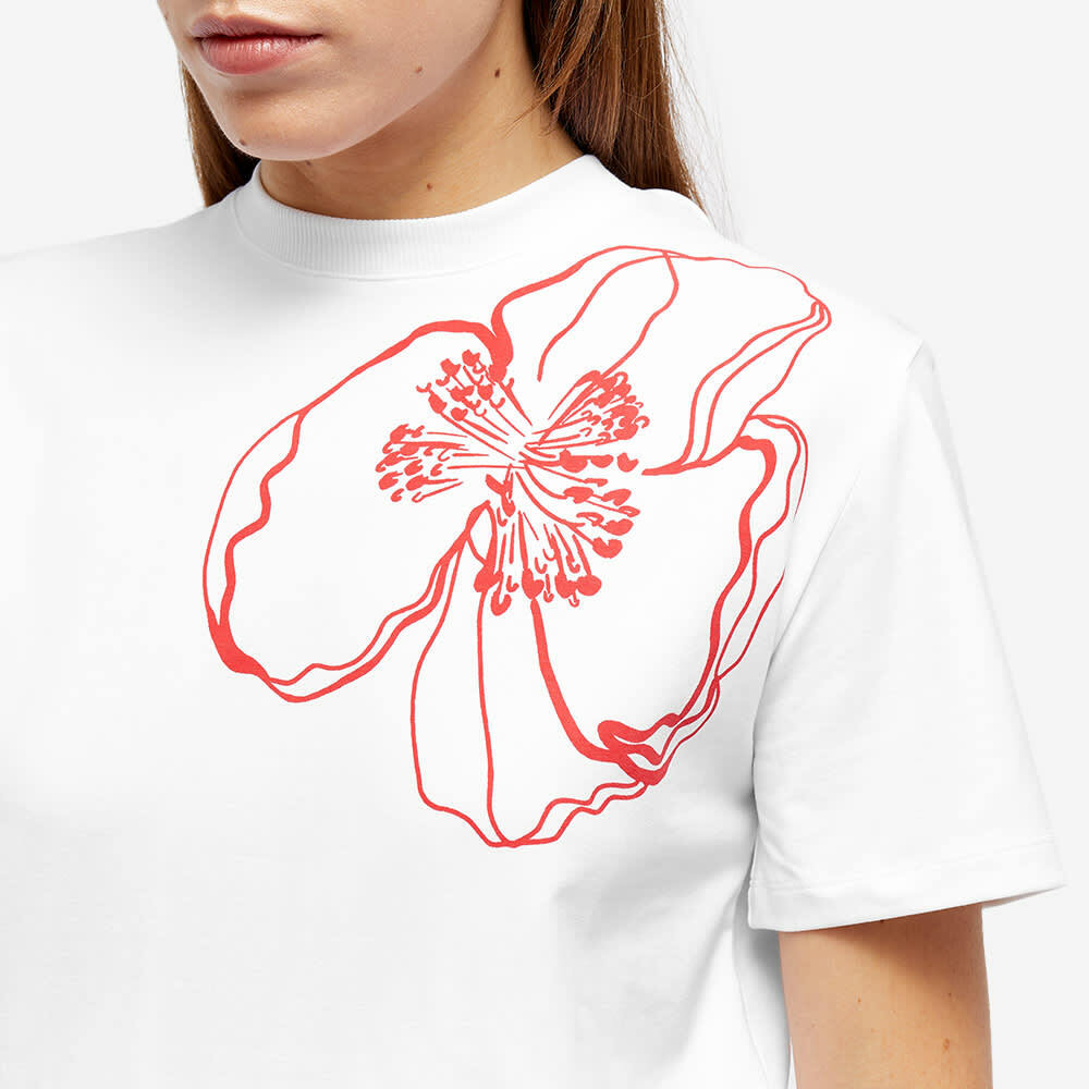 Cecilie Bahnsen Women's Juno T-shirt in White Poppy Red Cecilie