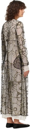 Bode Black Sheer Fête Duster Midi Dress