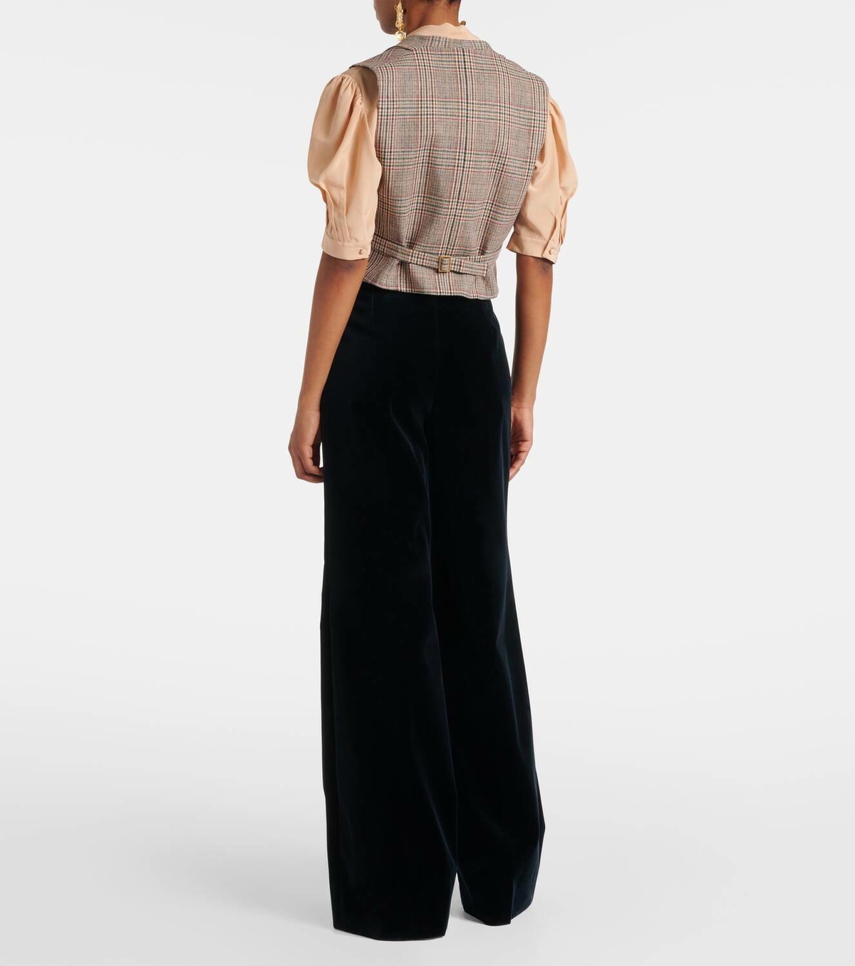 Chloé Prince of Wales wool-blend waistcoat