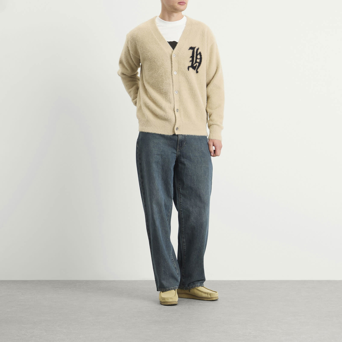 Heresy Men's H' Cardigan in Putty