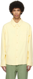 A.P.C. Yellow Basile Brodée Poitrine Denim Shirt