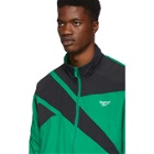 Reebok Classics Green and Black Vector Track Jacket
