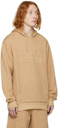 Balmain Tan Jacquard Hoodie