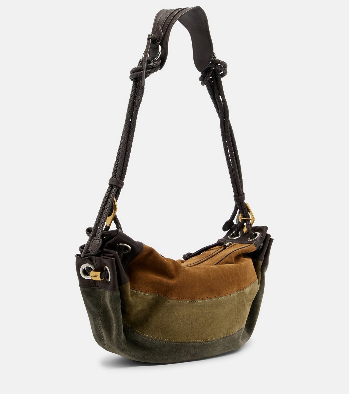 Isabel Marant Maia Medium patchwork suede shoulder bag