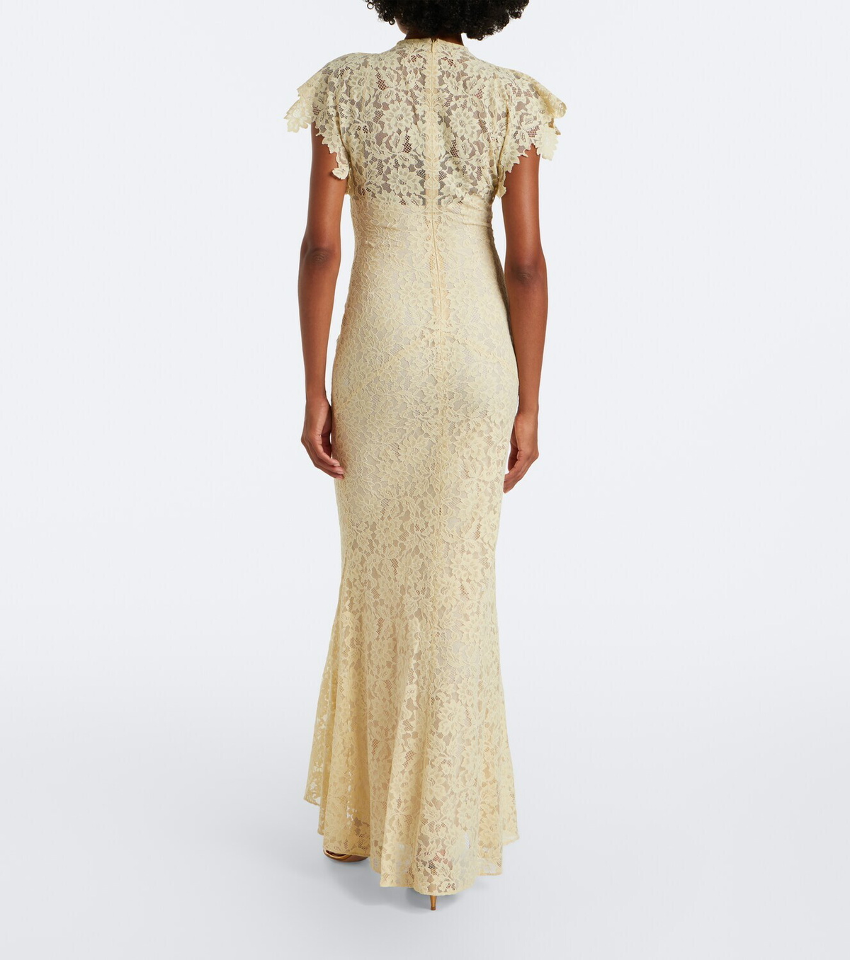 De La Vali Laia cutout cotton-blend lace maxi dress