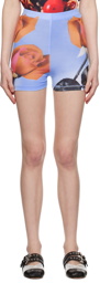 Chopova Lowena SSENSE Exclusive Blue Rose Shorts