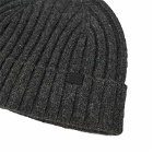 SOPHNET. Men's Cashmere Knitted Beanie in Charcoal Grey