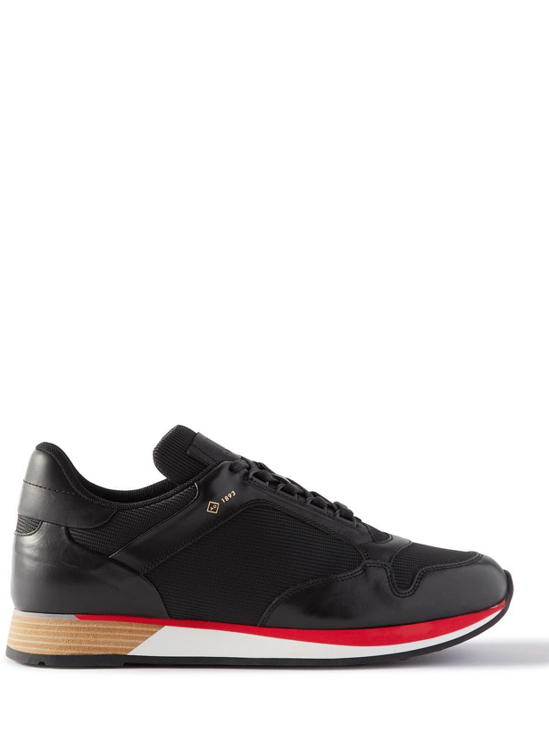 Photo: Dunhill - Duke Mesh and Leather Sneakers - Black