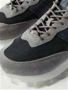 Tod's - Allacciata Mesh and Suede Sneakers - Gray