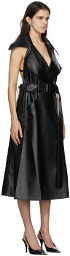 Matériel Tbilisi Black Faux-Leather Dress