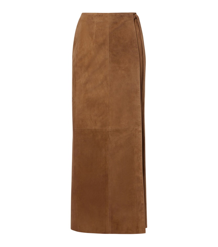 Photo: Nour Hammour Leather wrap skirt