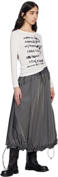 YOHJI YAMAMOTO White High Gauge Airy Jersey PT Long Sleeve T-shirt
