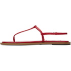 TOTEME Red T-Strap Nappa Sandals