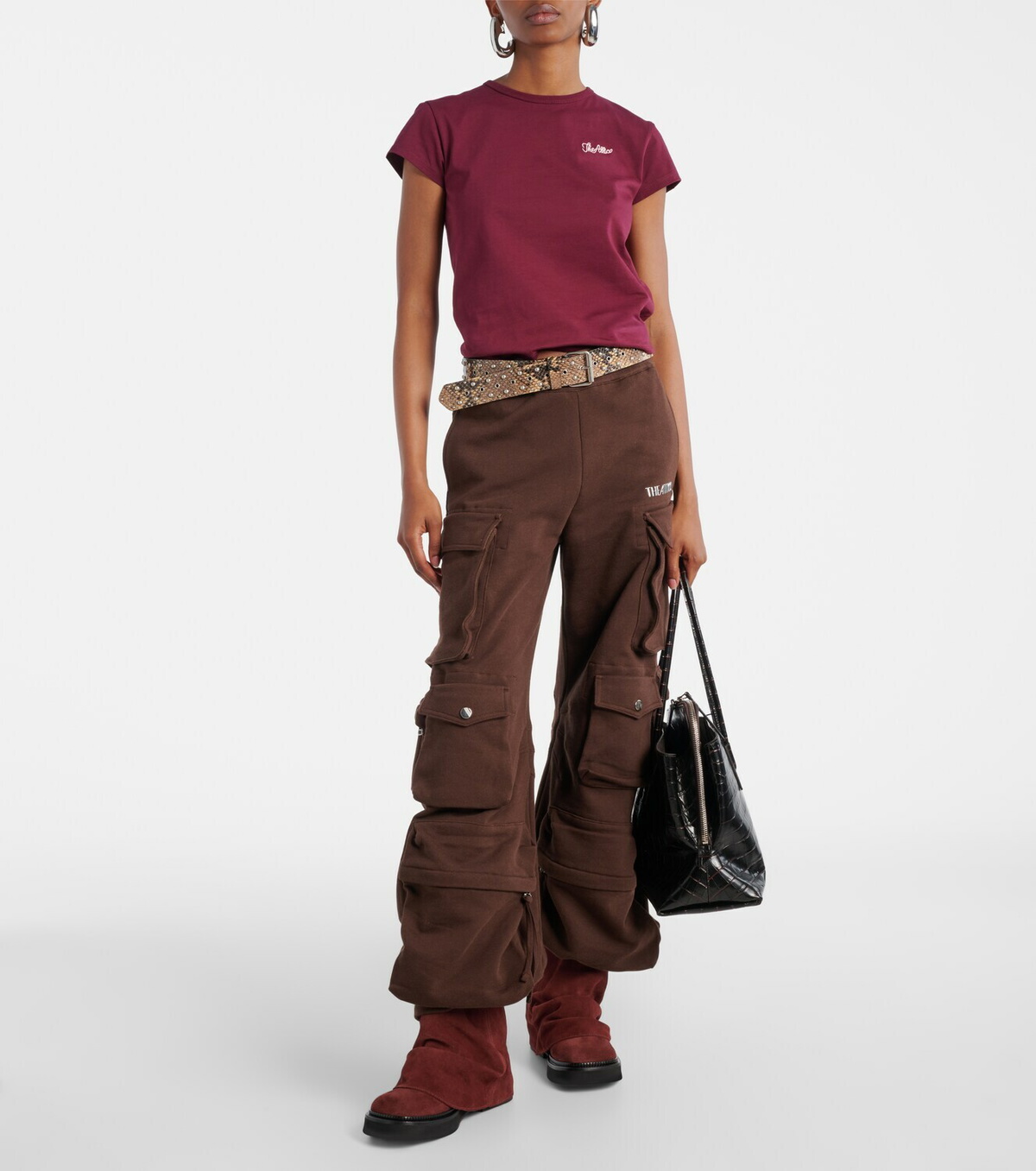 The Attico Mini Robin suede combat boots