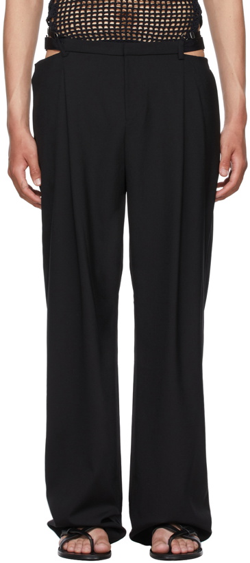 Photo: Dion Lee Black Wool Lingerie Trousers
