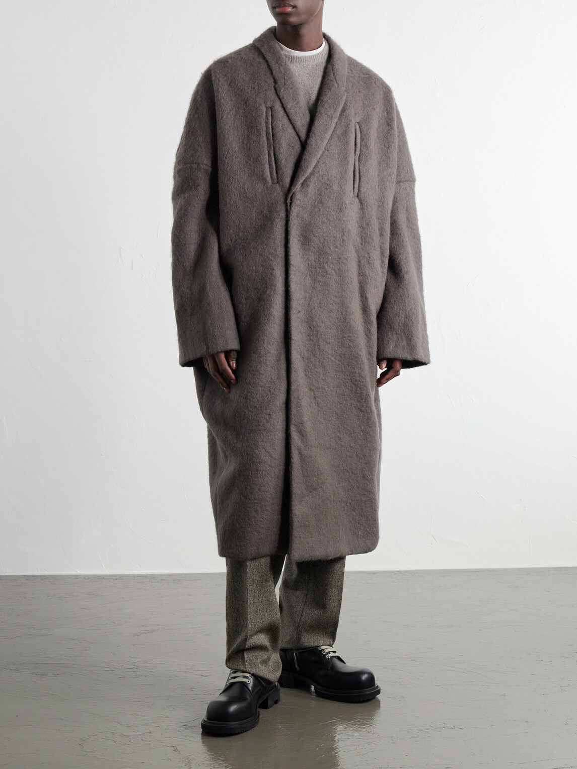 Rick Owens - Poiret Alpaca and Wool-Blend Coat - Gray