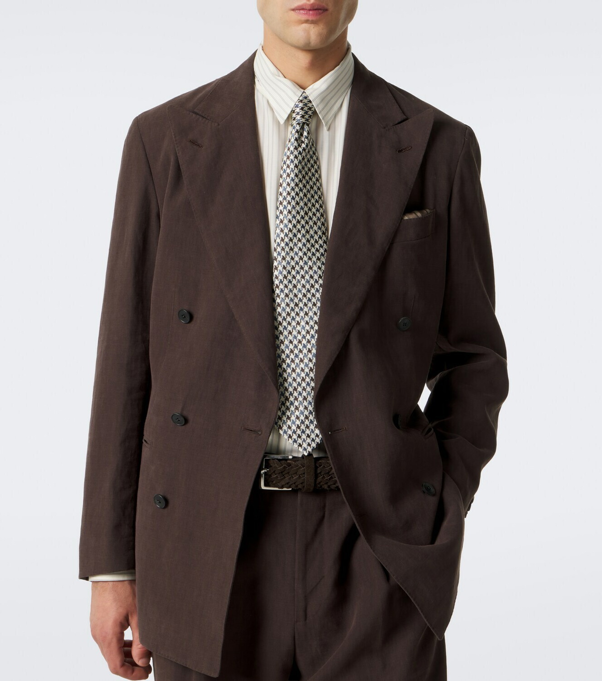Dunhill Houndstooth silk tie
