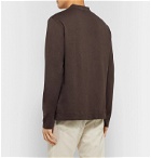 Massimo Alba - Hawai Watercolour-Dyed Cotton and Cashmere-Blend Henley T-Shirt - Brown