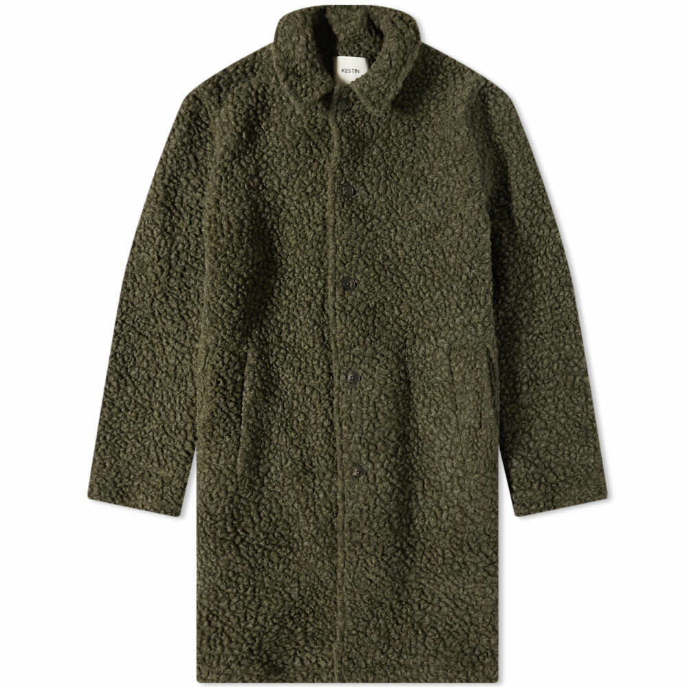 KESTIN  Edinburgh Overcoat in Defender Green Italian Wool – Kestin