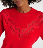 Stella McCartney Lace-trimmed wool sweater