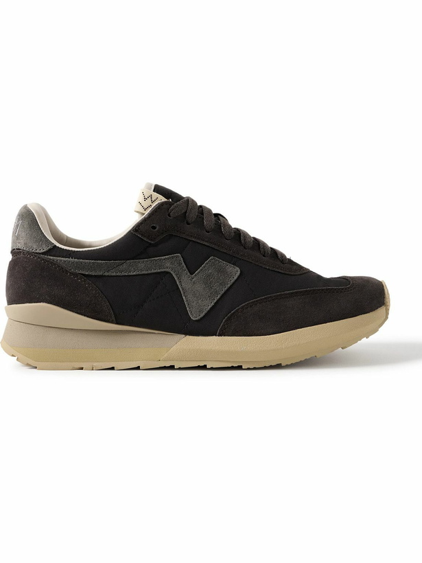 Photo: Visvim - FKT Runner Suede-Trimmed Canvas Sneakers - Black