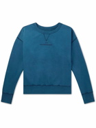 Maison Margiela - Logo-Embroidered Cotton-Jersey Sweatshirt - Blue