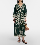 Eres Belted printed silk kaftan