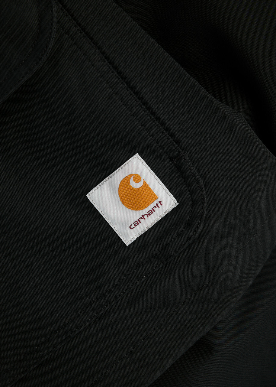 Carhartt ブラックジャケット CLAYTONロゴ Carhartt Wip Clayton Hooded Nylon Jacket Black Carhartt WIP