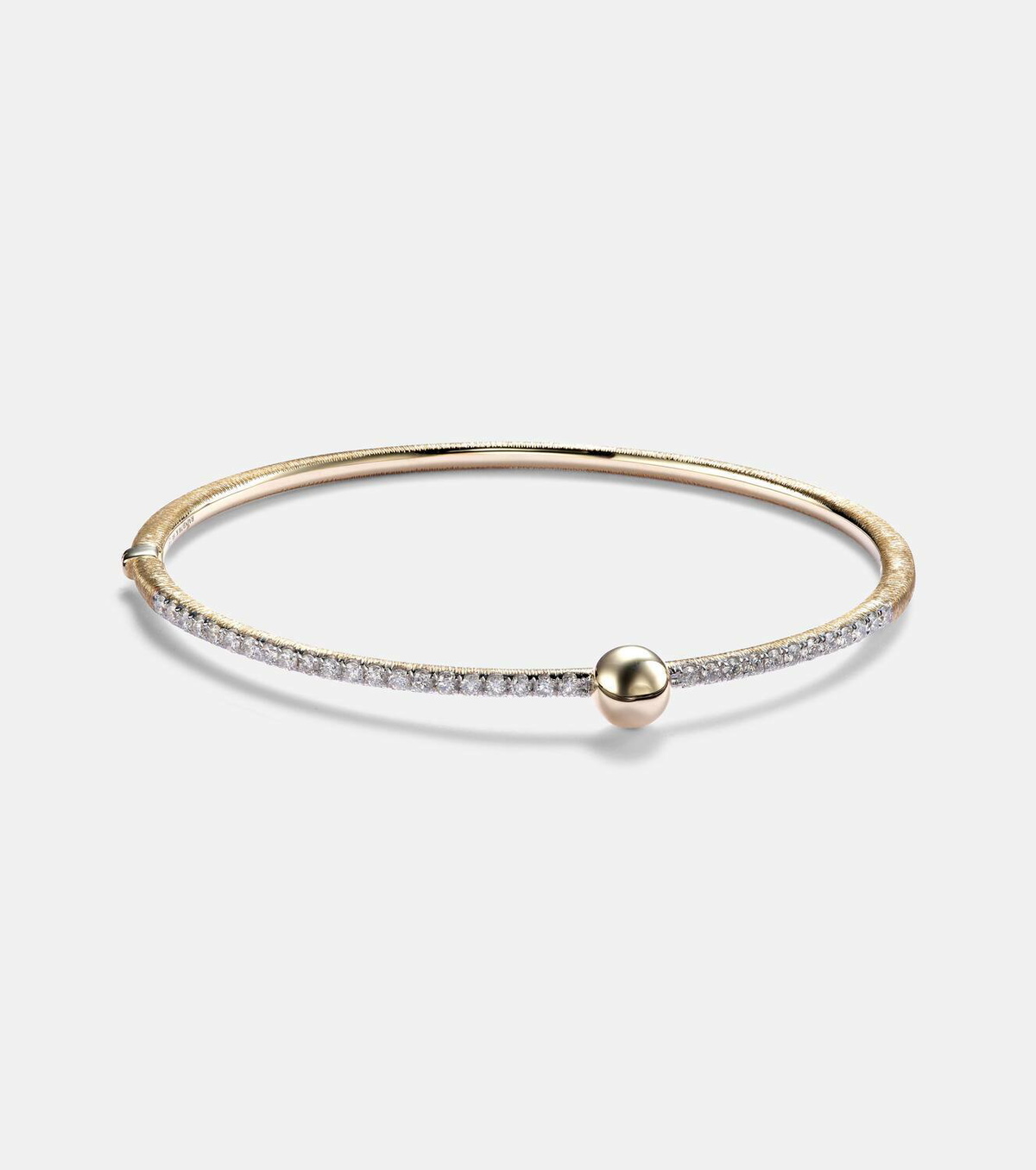 Rainbow K Ball 14kt gold bangle with diamonds
