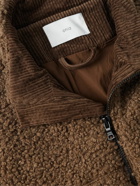 Onia - Corduroy-Trimmed Sherpa Shirt Jacket - Brown