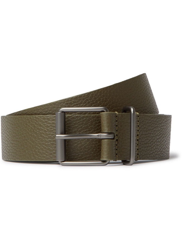 Photo: ANDERSON'S - 3cm Full-Grain Leather Belt - Green