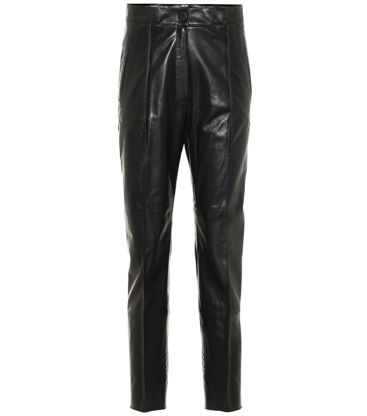Photo: Petar Petrov Hogan high-rise leather pants